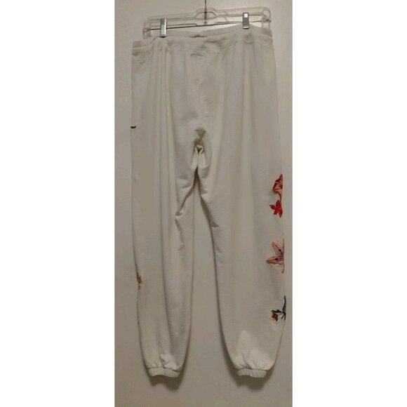 Driftwood Joggers White With Floral Embroidery XL - Picture 8 of 9
